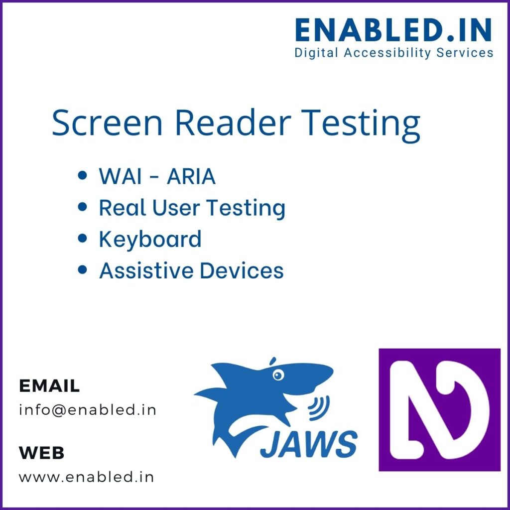 Screen Reader Testing - NVDA and JAWS