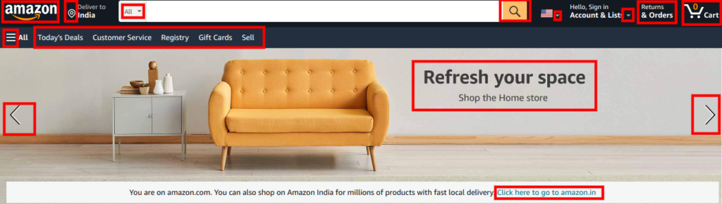 colour contrast check - Amazon website accessibility