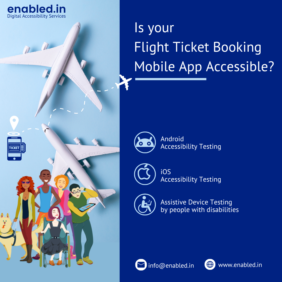 Flight Ticket booking Accessible App Enabled-in WCAG