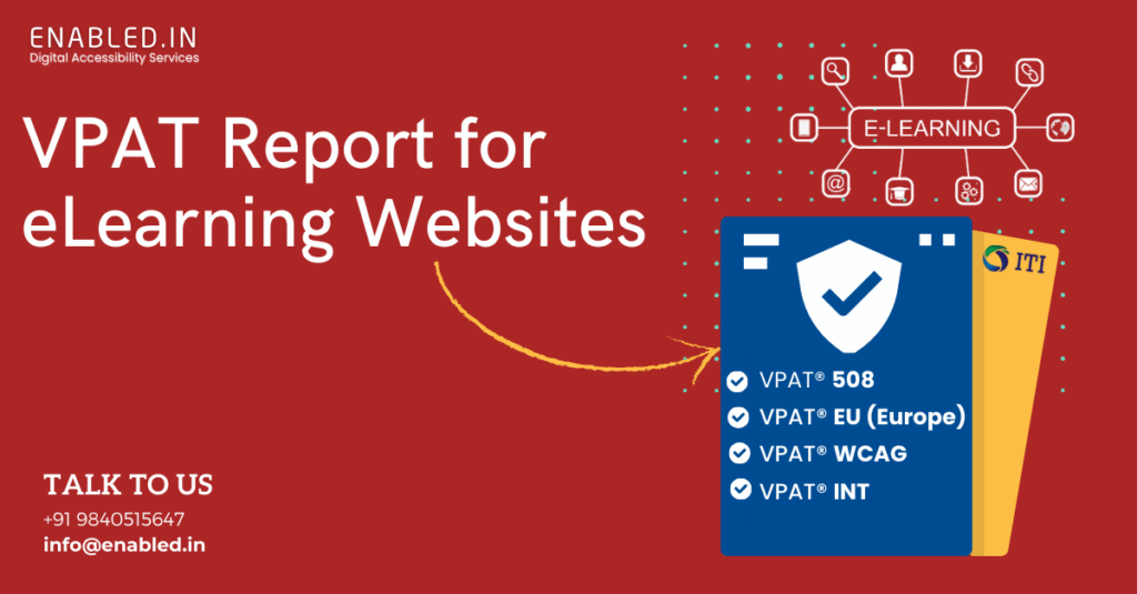 VPAT Report for eLearning Websites – WCAG / 508 / EN 301 549 Compliance