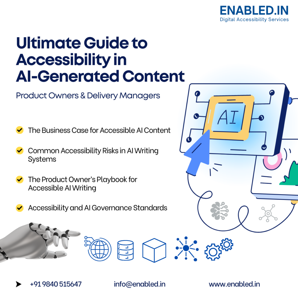 Ultimate Guide to Accessibility in AI-Generated Content Compliance for Product Owners & Delivery Managers