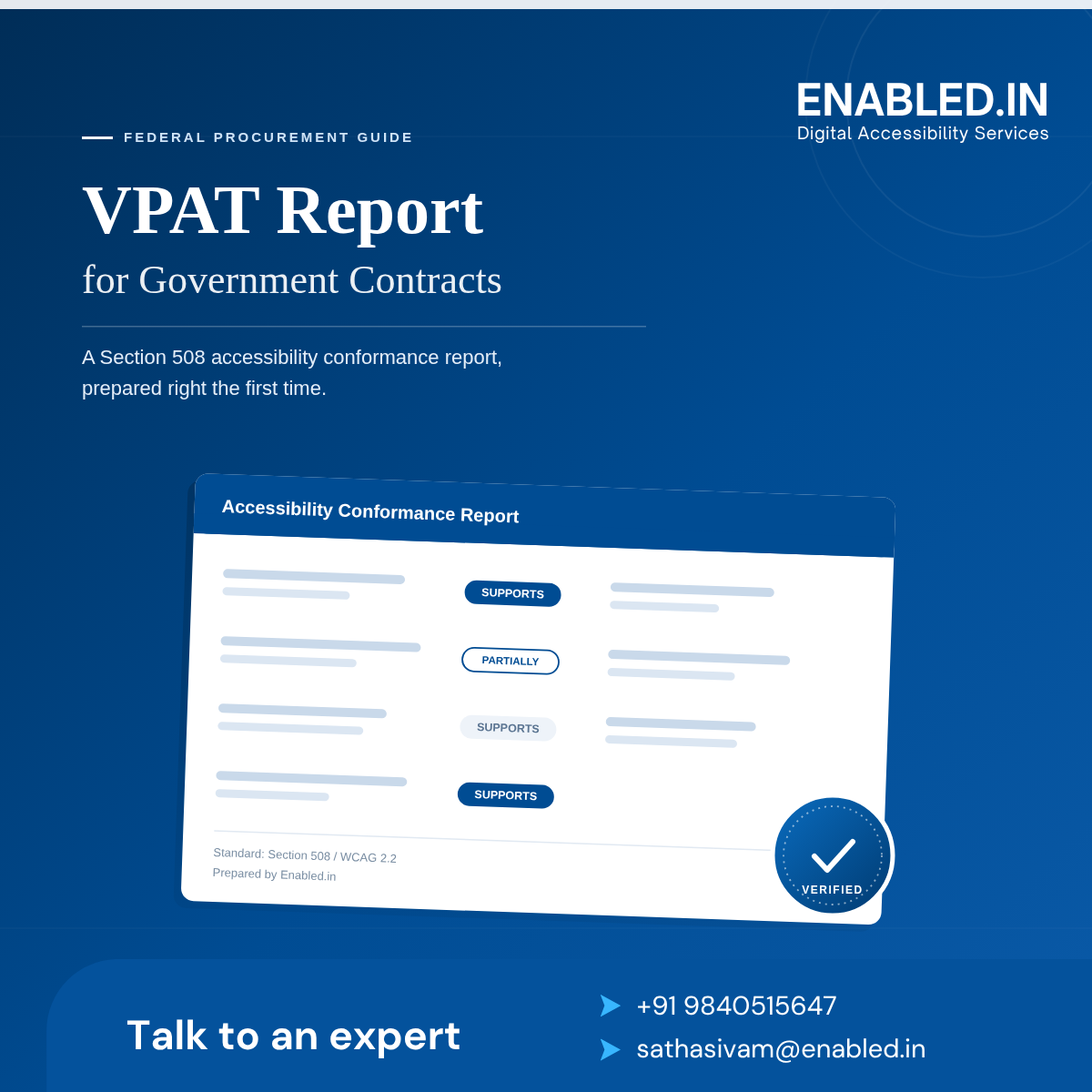 Selling IT products to U.S. federal agencies? Learn why a VPAT report is essential for Section 508 procurement, how it strengthens government contract bids, and how to prepare a compliant VPAT.