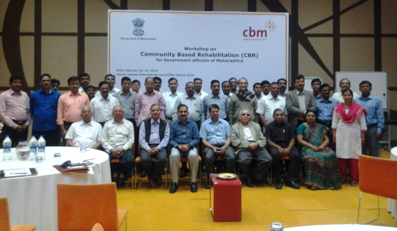 Delegates and resource persons who participated in the workshop organized by CBM India in partnership with Commissioner Office of Disability, Government of Maharashtra