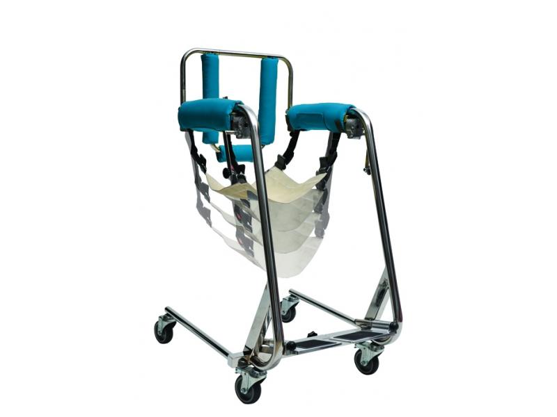 Specially designed stainless steel construction to lift and carry people and from a sitting position.