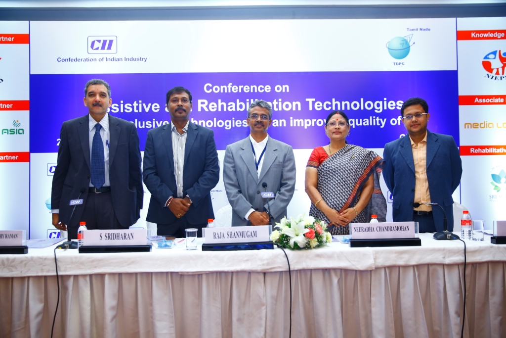 The ‘Conference on Assistive and Rehabilitation Technologies’ organized by Tamil Nadu Technology Development & Promotion Centre of CII held on 22nd August 2014 at Hotel Taj Connemara, Chennai, India, with the theme of Inclusive technologies for an improved quality of life.
