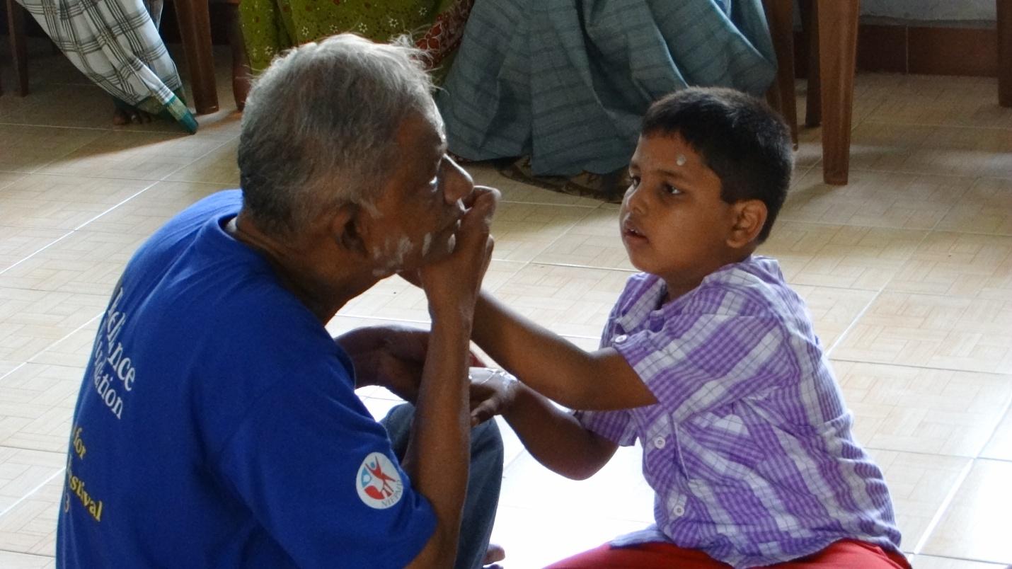 I create therefore I Am - Dr. Dr. Parasuram Ramamoorthi with children with autism