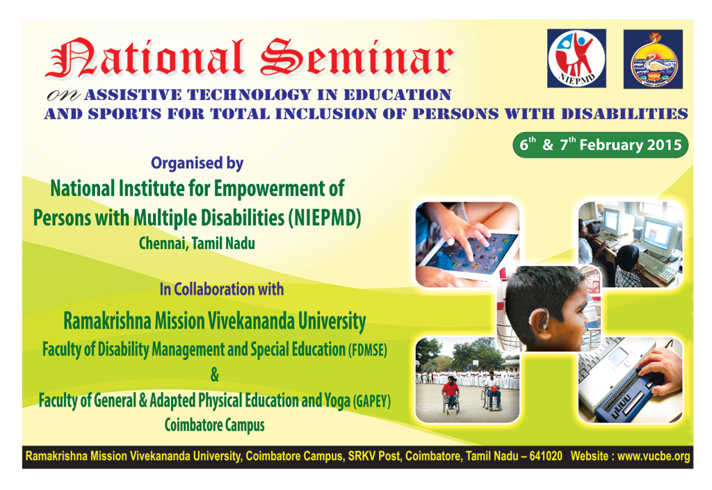 Assistive Technology in Education and Sports for Total inclusion of Persons with Disabilities