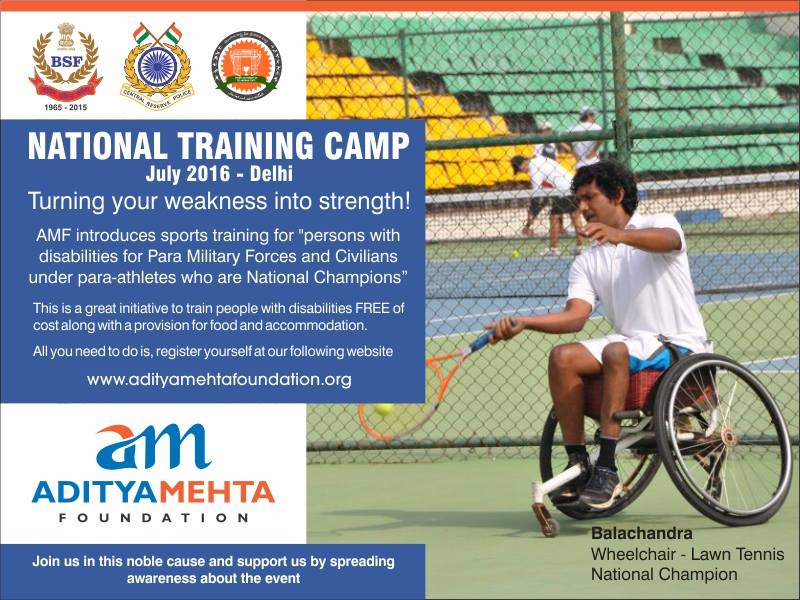 AMF introduces sports training for “ National Training Camp for persons with disabilities for Para Militry Forces and Civilians under para-athletes who are National Champions”