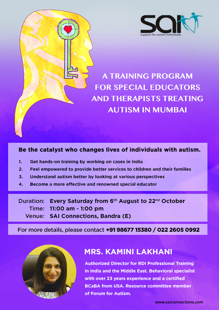 Autism Training – Join Mrs. Kamini Lakhani flyer