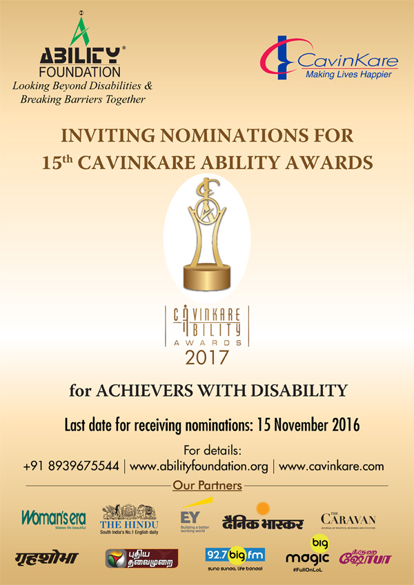 15th Cavinkare Ability Awards