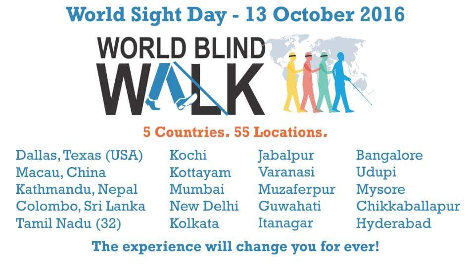 World Blind Walk On World Sight Day – 13th October 2016