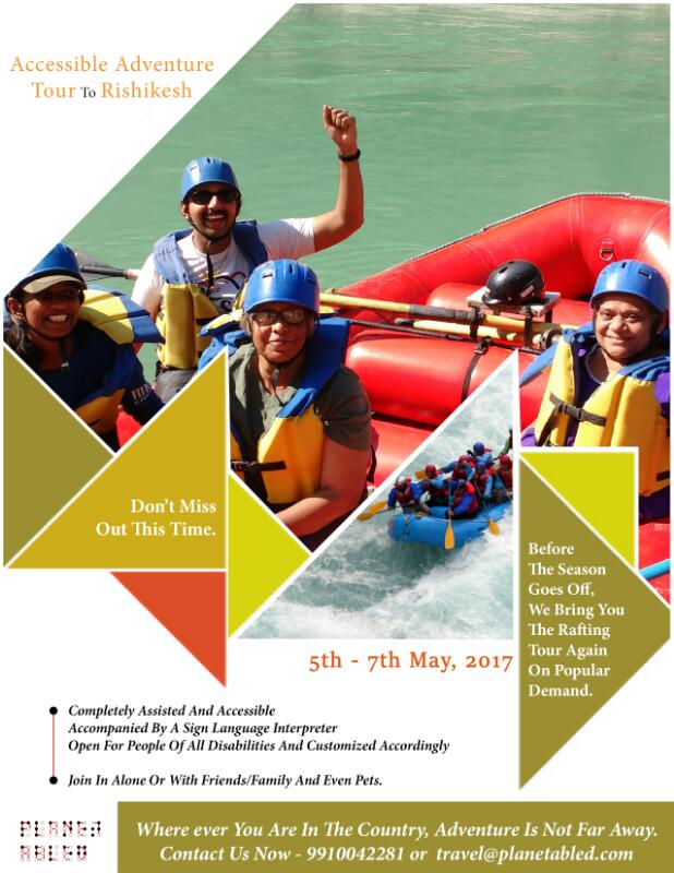 Accessible Adventure Tour to Rishikesh for persons with disabilities poster