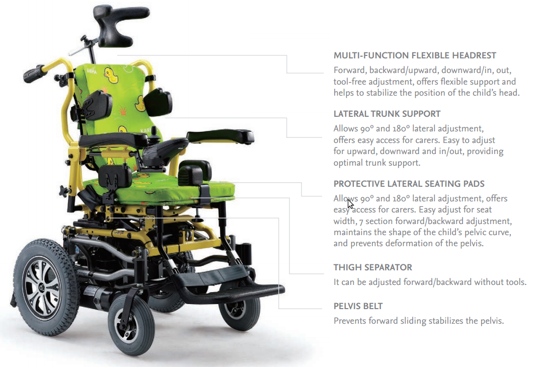 Power Wheelchair KP-12T for Children with Cerebral Palsy / Muscular Dystrophy