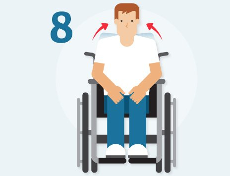Stretching exercises for wheelchair users - pull up