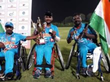 Mr. Siva with Karnataka Wheelchair Cricket Team