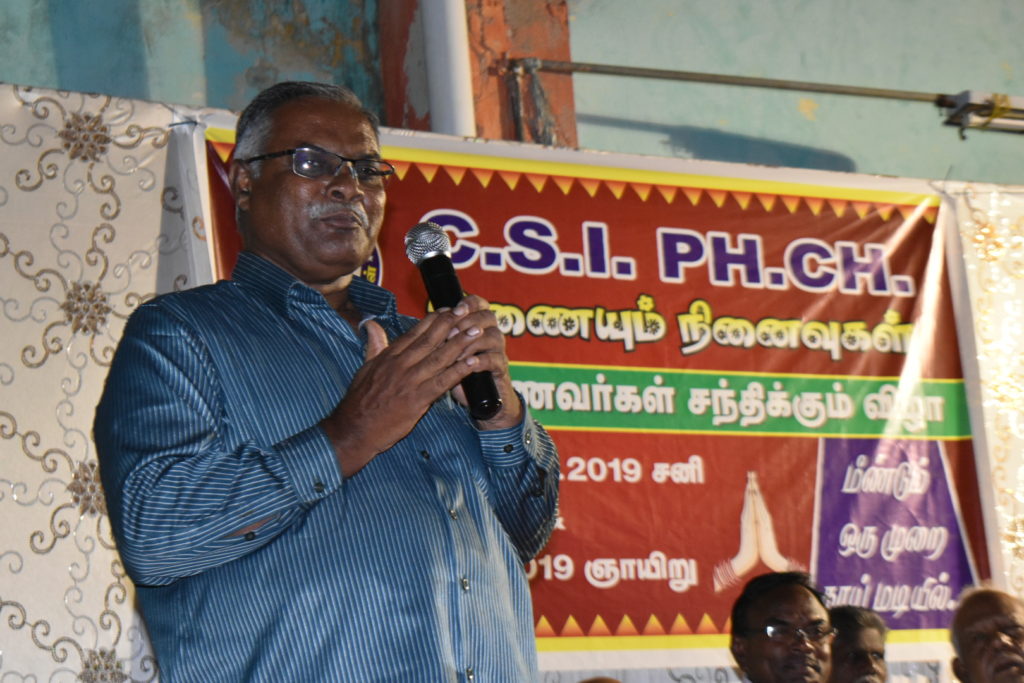 Mr. Sugumaran , CSI PHCH Warden,  Speech