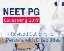 MCI NEET PG Counselling Cut Offs for Persons with Disabilities (2019-2020)