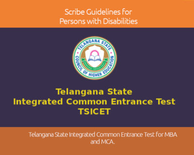 TSICET 2019 - Scribe Guidelines For Persons With Disabilities - Enabled.in