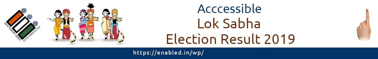 Accessible Lok Sabha and State Election Result 2019 banner