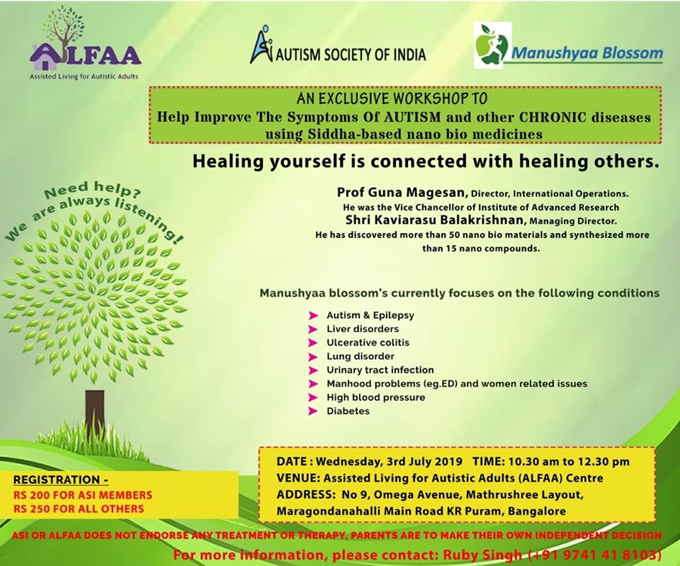 Help Improve The Symptoms Of AUTISM and other CHRONIC diseases using Siddha-based nano bio medicines