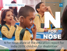 N for nose state of the education report for India 2019 children for disabilities