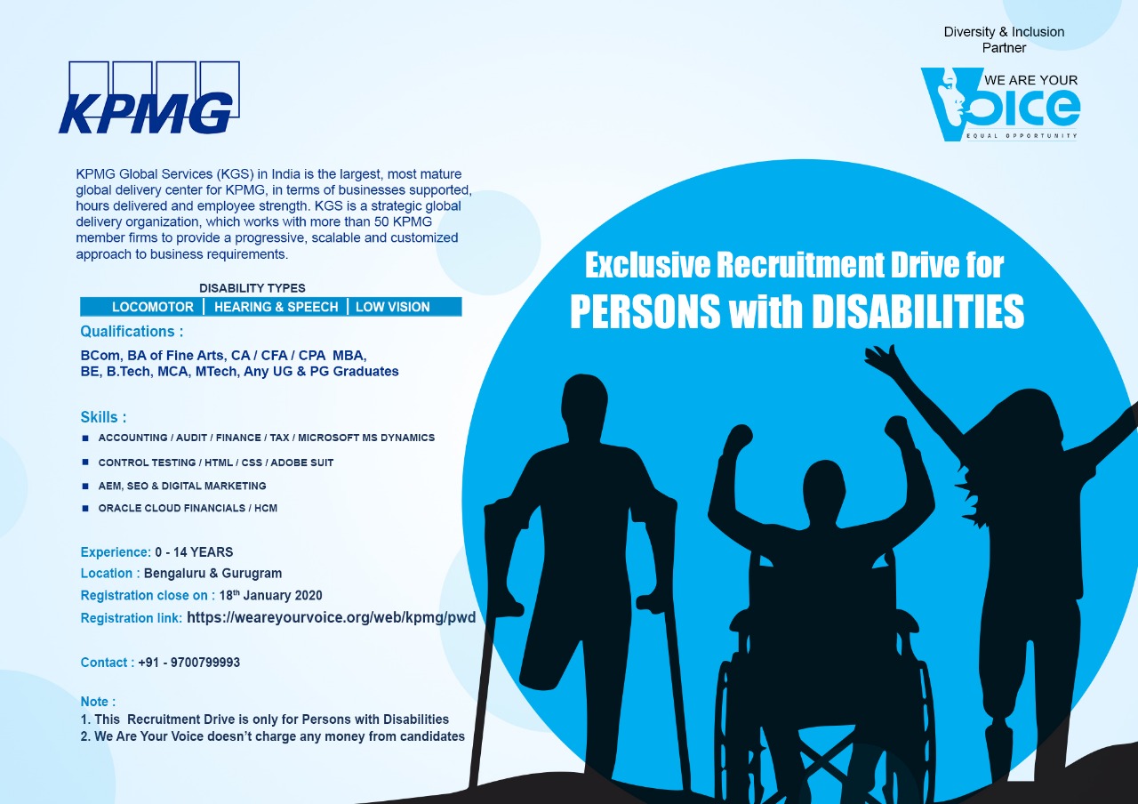 KPMG Jobs for Persons with Disabilities
