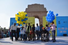 Many thousands of people with and without disabilities congregated at the India Gate to celebrate the World Disability Day or the International Day of Persons with Disabilities
