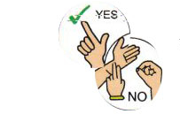 Yes / No - Sign language symbol