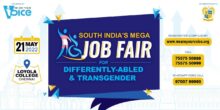 We Are Your Voice ,South India’s Mega Job Fair for Persons with Disabilities & Transgender, Loyola College, Chennai 21st May, 2022.