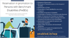 Reservation in promotion to Persons with Benchmark Disabilities (PwBDs)
